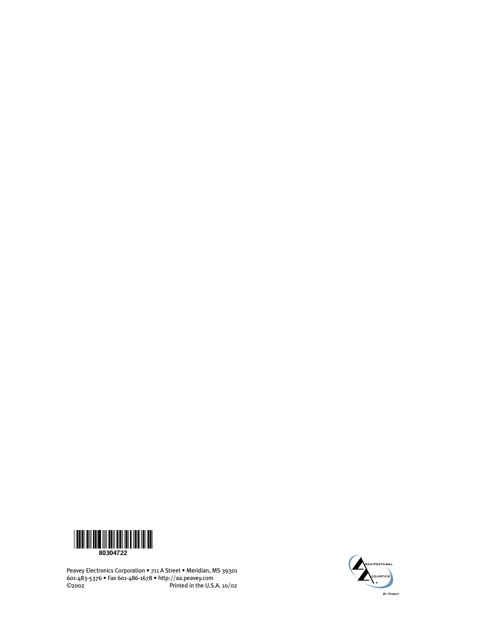 Peavey MMA8352 User Manual | Page 48 / 48
