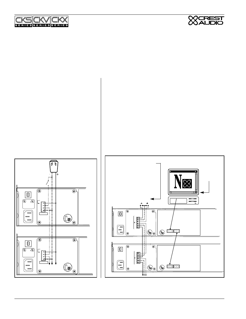 Sequential turn-on/turn-off, Nc-nxs nc-nxs, Cc-ww1 direct plug-in power supply unit | Peavey CKS Series User Manual | Page 12 / 20