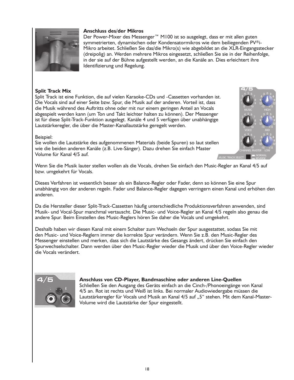 Peavey MESSENGER M100 User Manual | Page 18 / 40