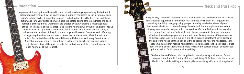 Intonation neck and truss rod | Peavey 141211105 User Manual | Page 12 / 17