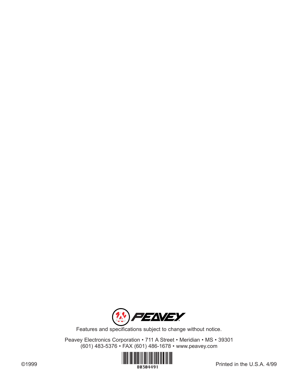 Peavey 3D Mix Pro User Manual | Page 48 / 48