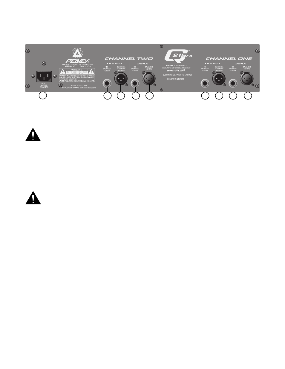 Peavey Q 215FX User Manual | Page 10 / 20