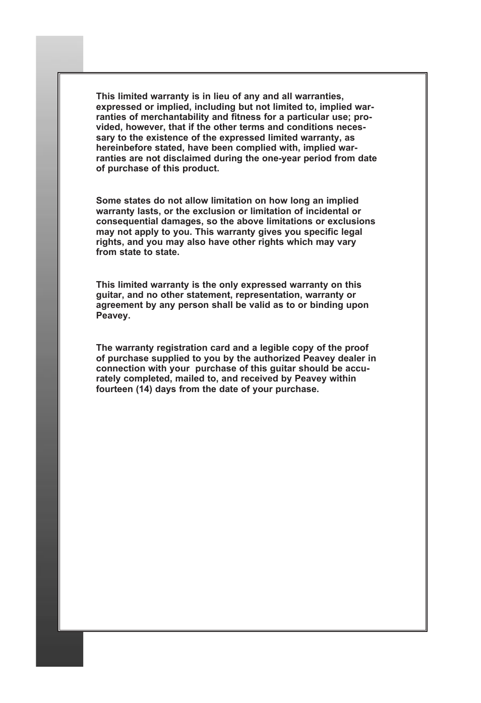Peavey EVH Wolfgang User Manual | Page 54 / 56