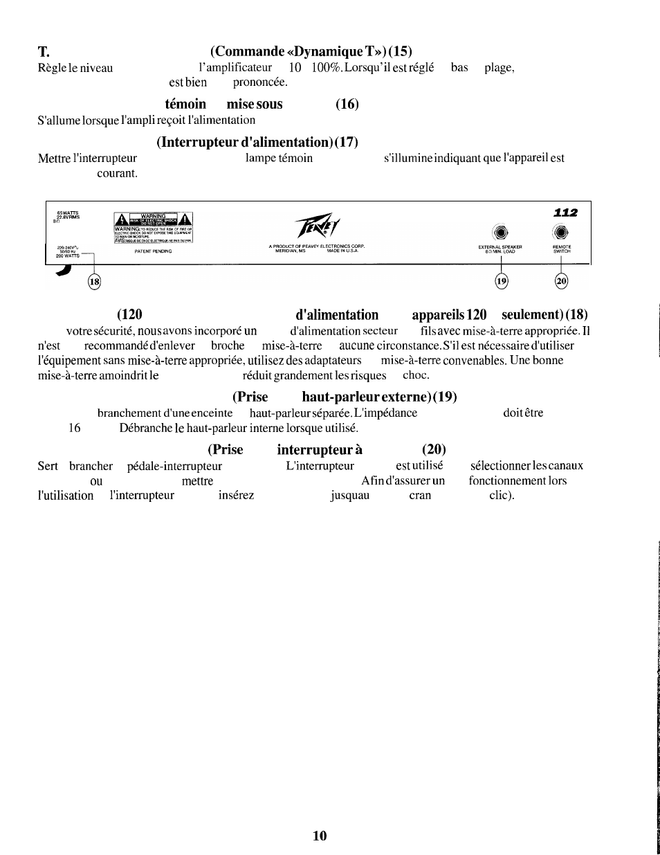 Peavey Express 112 S User Manual | Page 10 / 16