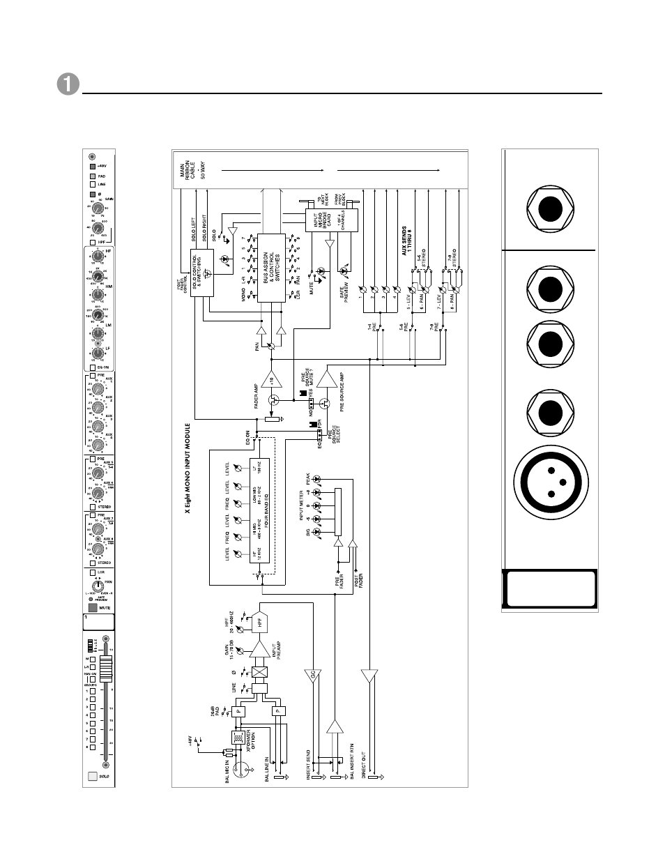 Mono input module | Peavey X-Eight HS User Manual | Page 22 / 144