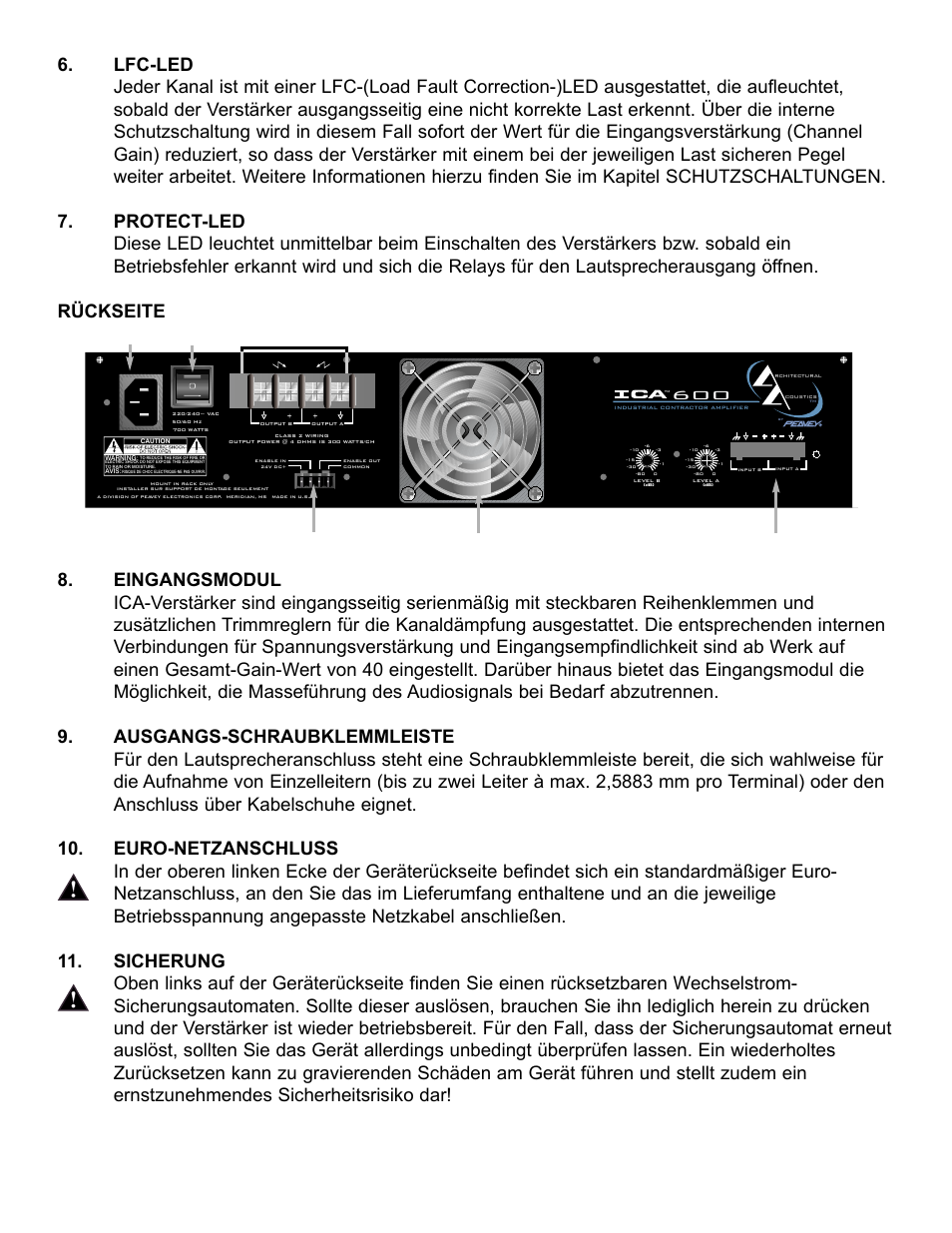 Peavey ICA 600 User Manual | Page 48 / 64