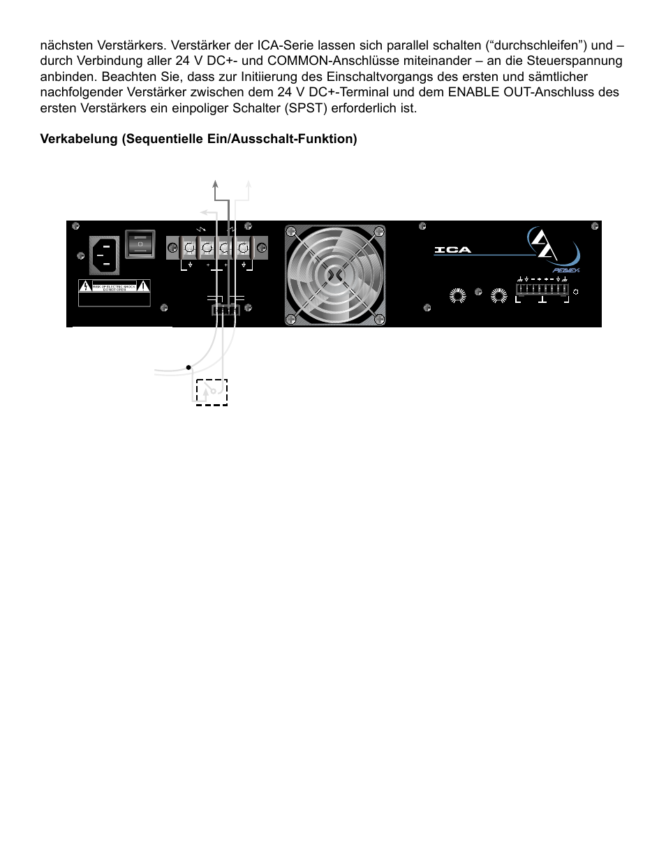 Sequential turn on/ turn-off wiring | Peavey ICA 600 User Manual | Page 53 / 64