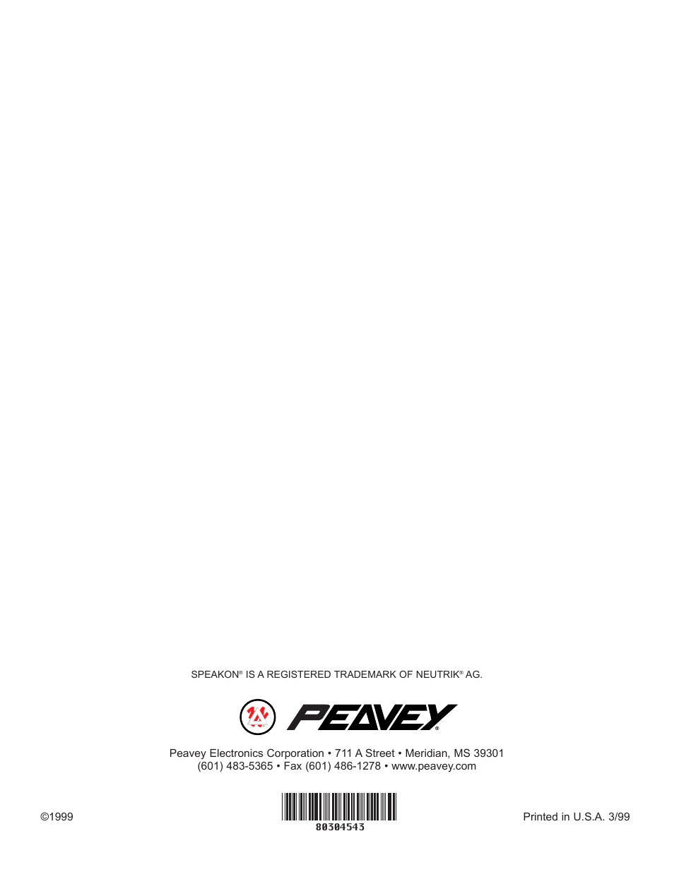 Peavey CS 800S User Manual | Page 36 / 36