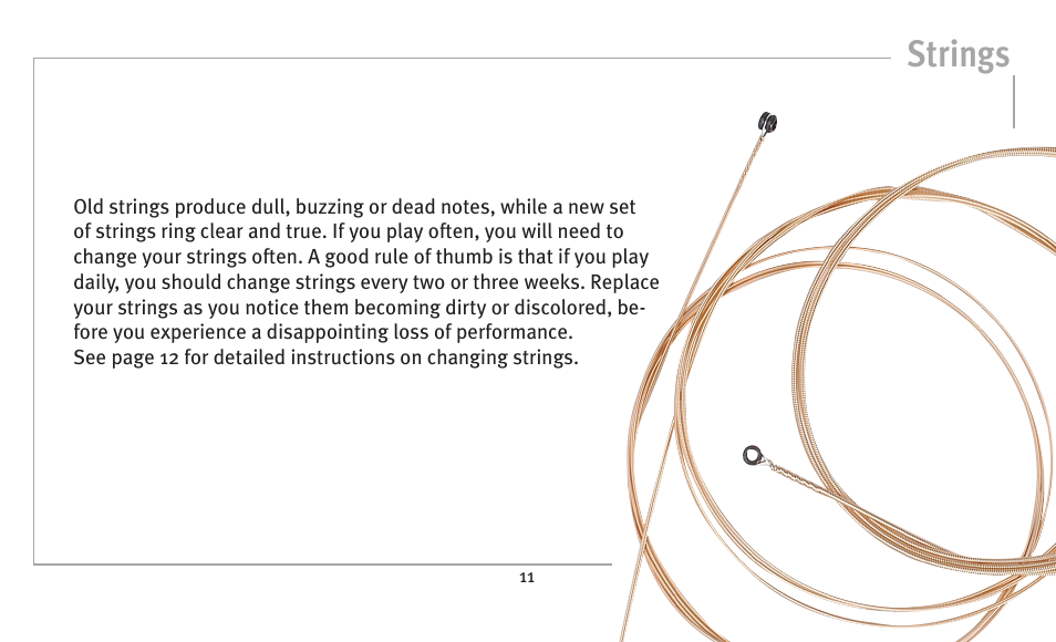 Strings | Peavey humbucker model User Manual | Page 11 / 32