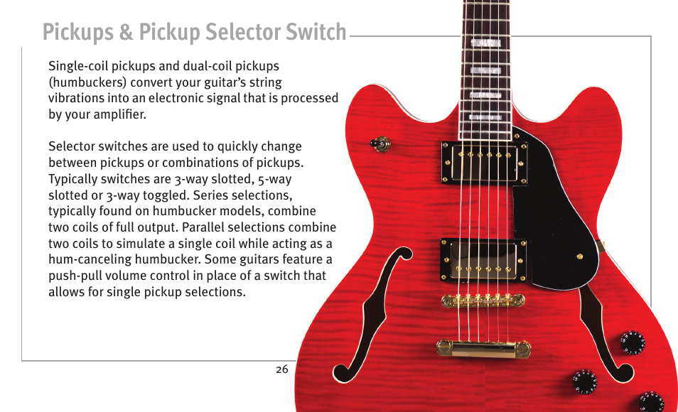 Pickups & pickup selector switch | Peavey humbucker model User Manual | Page 26 / 32