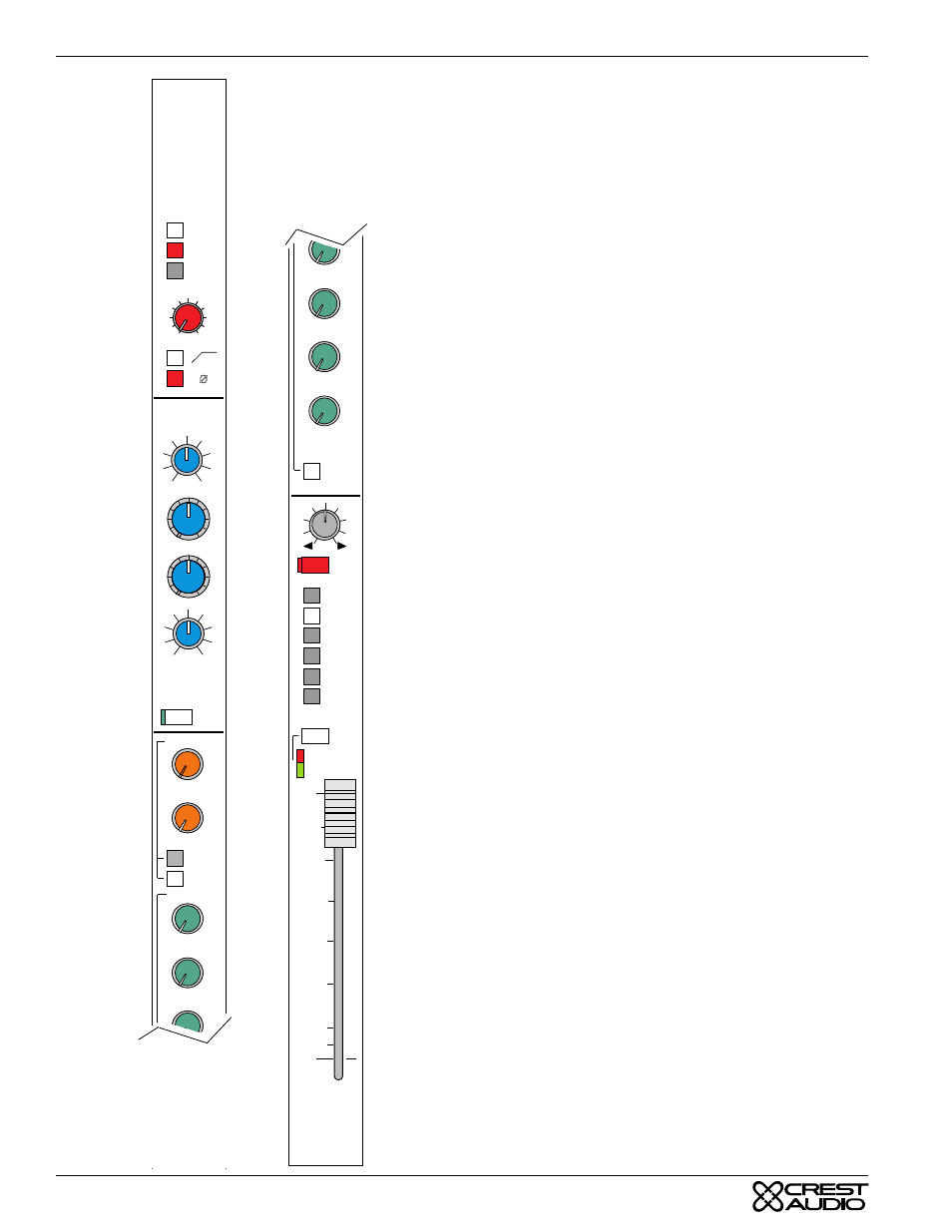 Tc input module, Line switch, 48v phantom power switch | Pad switch, Gain control, Polarity reverse switch, 80hz high pass switch, Hf equalizer control, Mid eq level and sweep controls, Lf equalizer control | Peavey GT User Manual | Page 12 / 46