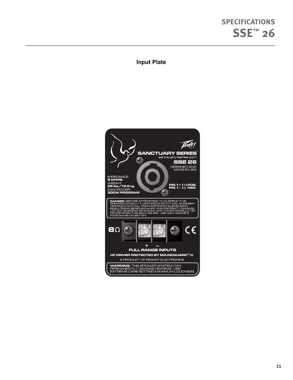 Peavey SSE 26 User Manual | Page 11 / 12