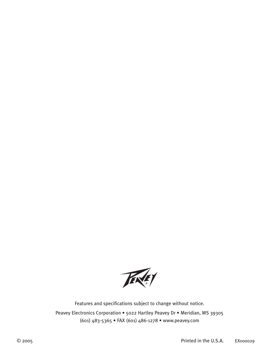 Peavey FX Mixer Series User Manual | Page 28 / 28