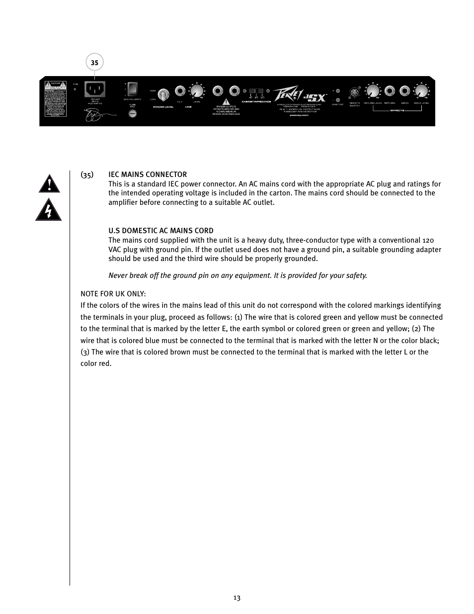 Peavey JSX 212 User Manual | Page 13 / 48