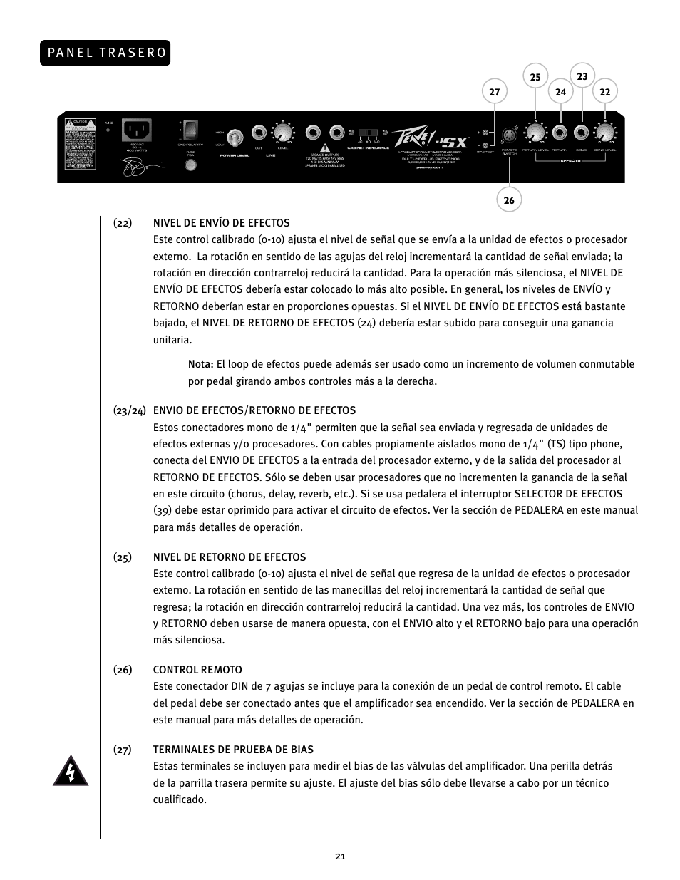 Peavey JSX 212 User Manual | Page 21 / 48