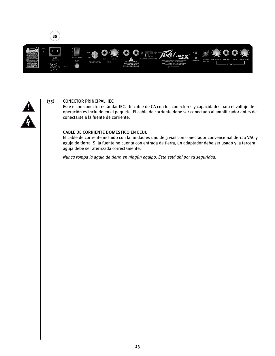 Peavey JSX 212 User Manual | Page 23 / 48