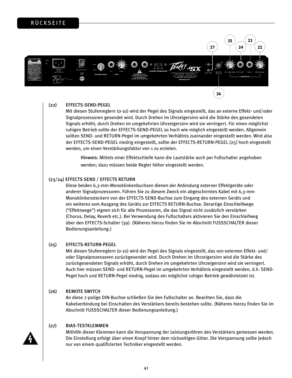 Peavey JSX 212 User Manual | Page 41 / 48