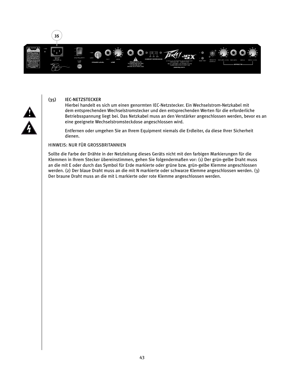 Peavey JSX 212 User Manual | Page 43 / 48