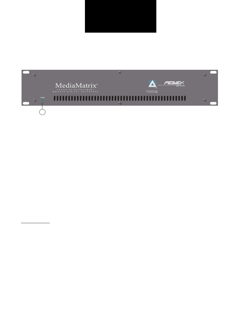 Mediamatrix, Bob interface features | Peavey 646-049 User Manual | Page 3 / 20
