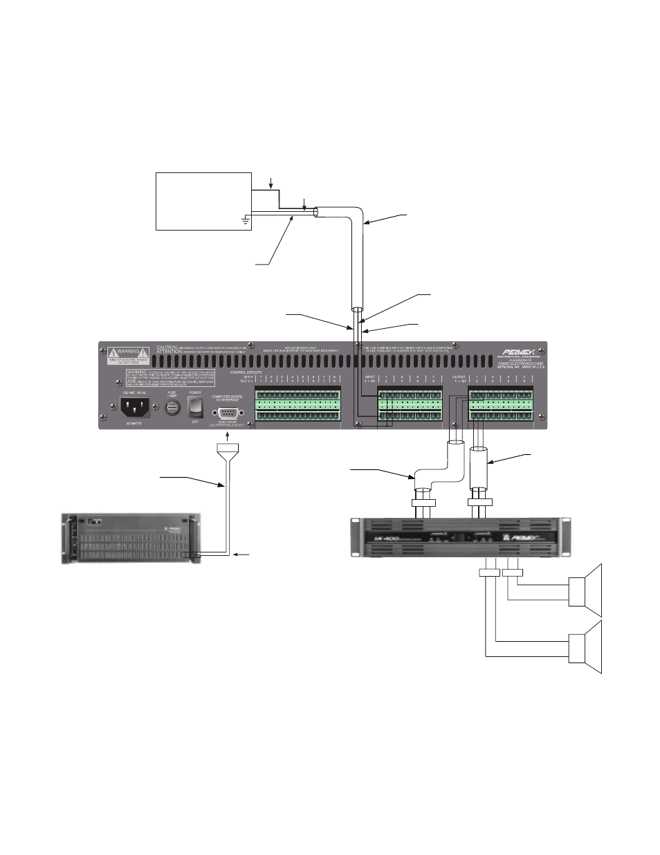 Wiring diagram, Cd player or other line level audio device | Peavey 646-049 User Manual | Page 9 / 20