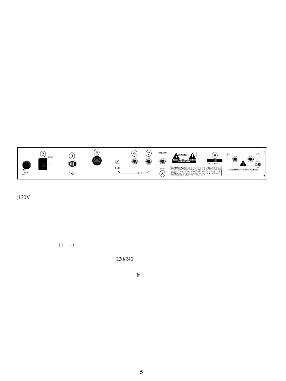 Speaker outputs | Peavey Duel 212 User Manual | Page 5 / 24