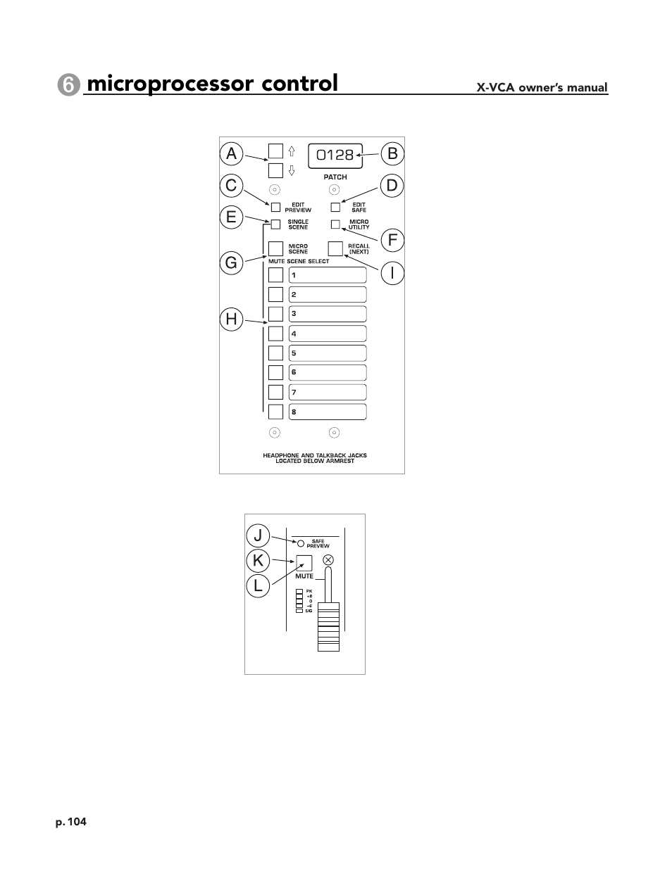 Microprocessor control | Peavey X-VCA User Manual | Page 104 / 142