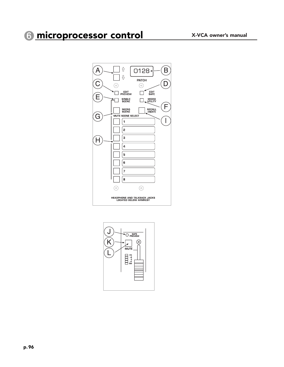 Microprocessor control | Peavey X-VCA User Manual | Page 96 / 142