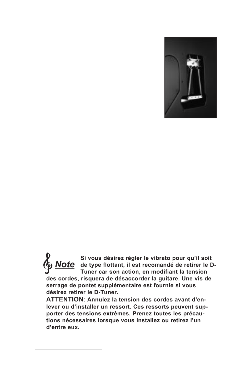 Tension du vibrato, Barre de vibrato | Peavey Electronics User Manual | Page 35 / 60