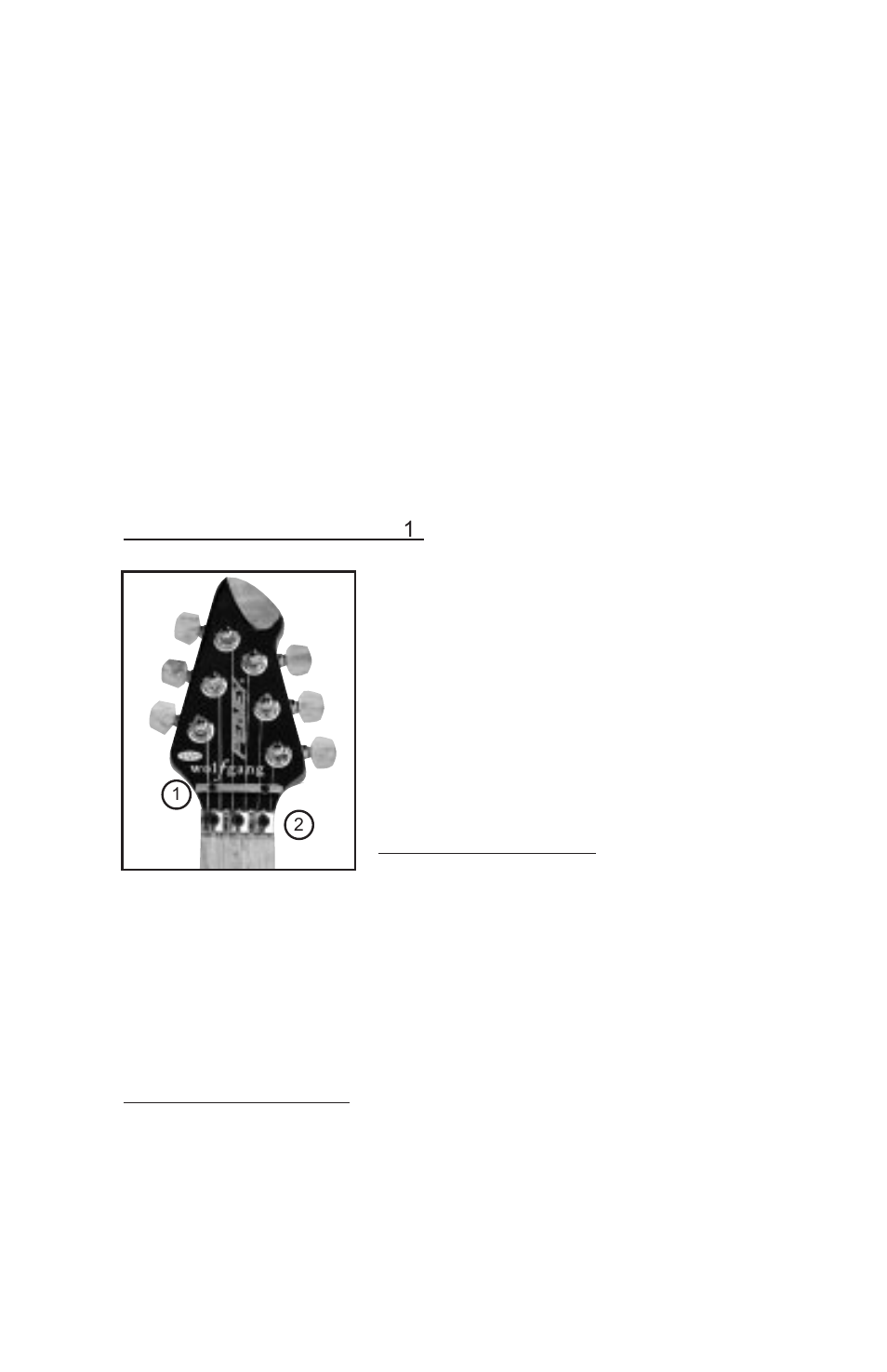 Saitenniederhalter, Klemmsattel (2), Saiten aufziehen | Peavey Electronics User Manual | Page 44 / 60