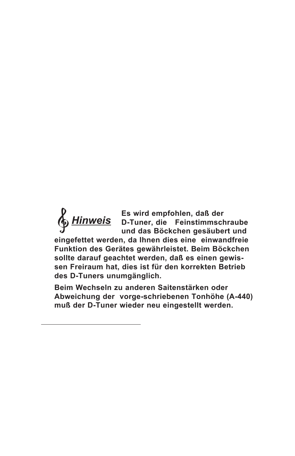Tremolo bridge höhe, Hinweis | Peavey Electronics User Manual | Page 46 / 60