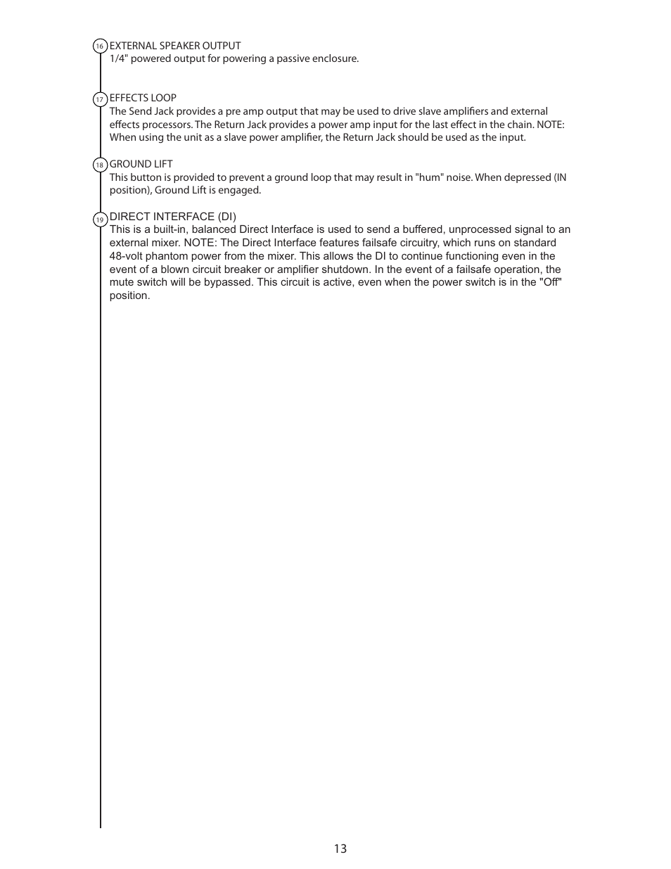 Peavey TNT User Manual | Page 13 / 20