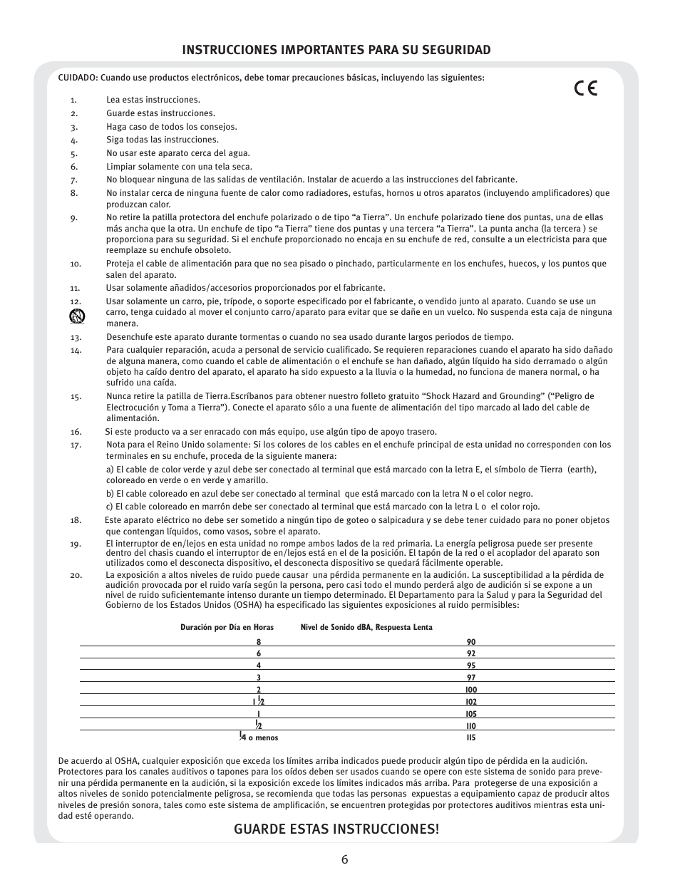 Peavey TNT User Manual | Page 6 / 20