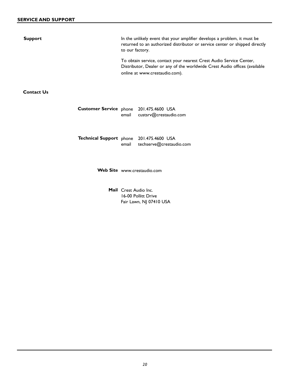 Peavey CM2204 User Manual | Page 20 / 64