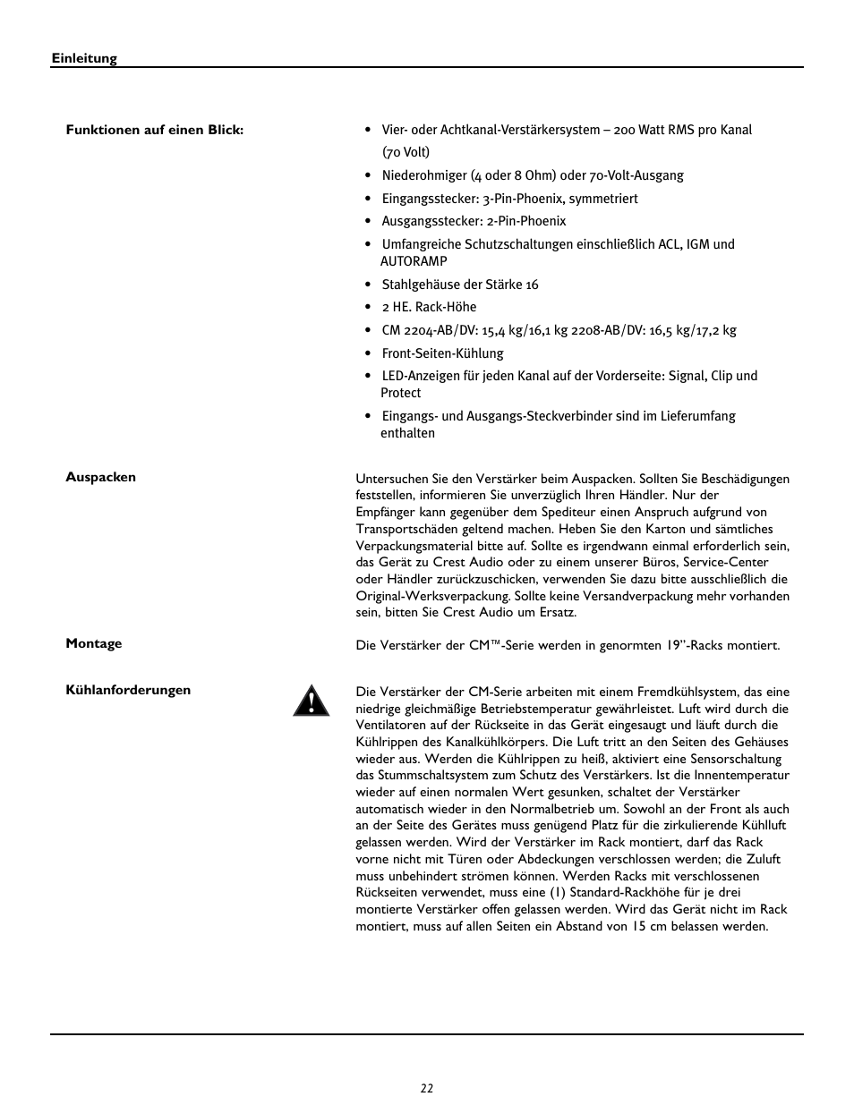 Peavey CM2204 User Manual | Page 22 / 64