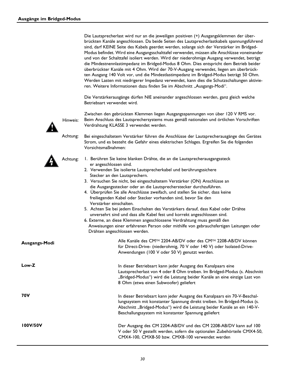 Peavey CM2204 User Manual | Page 30 / 64