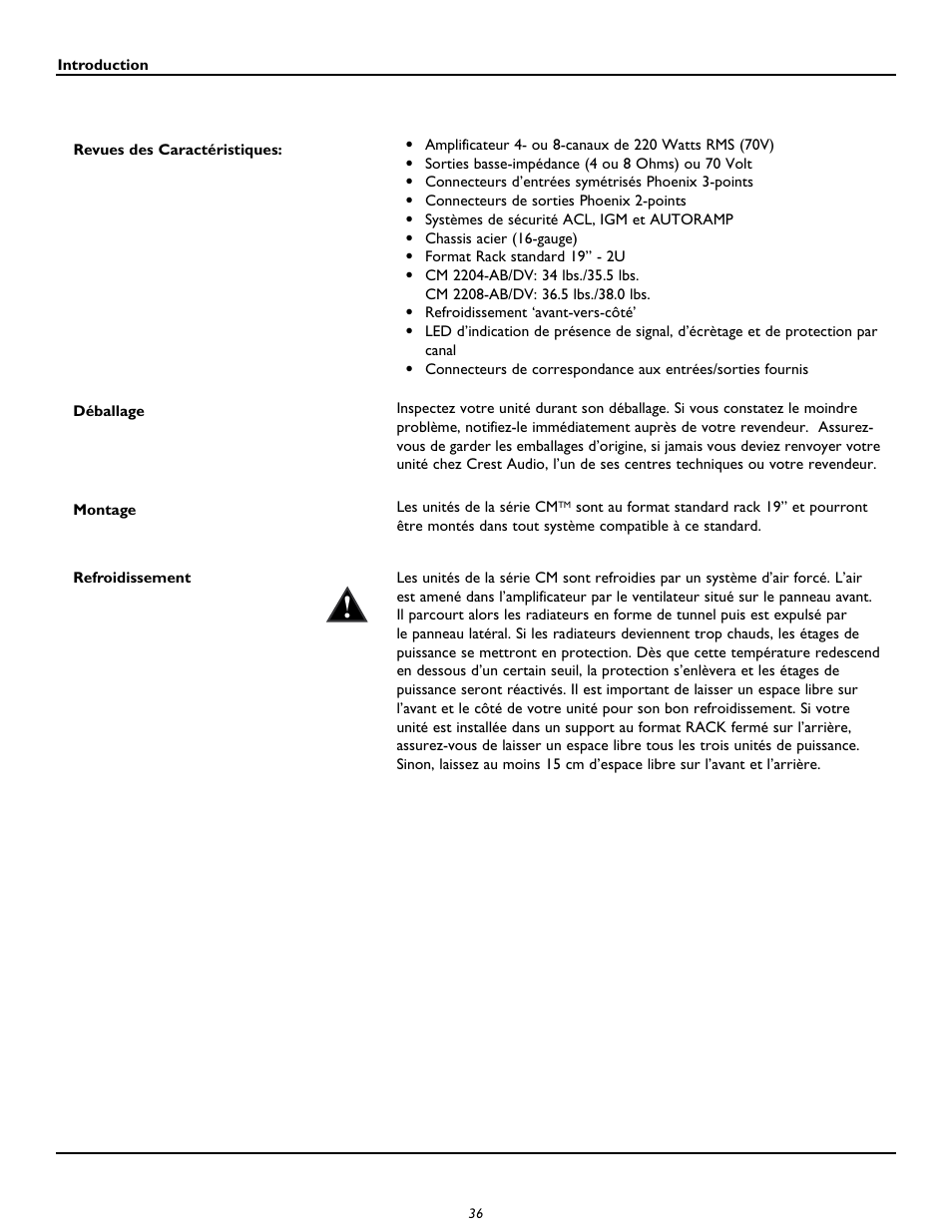 Peavey CM2204 User Manual | Page 36 / 64