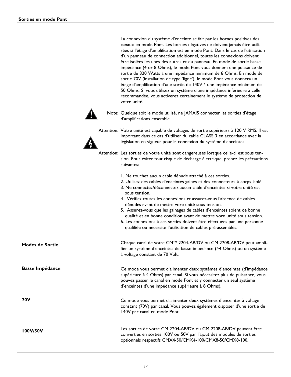 Peavey CM2204 User Manual | Page 44 / 64