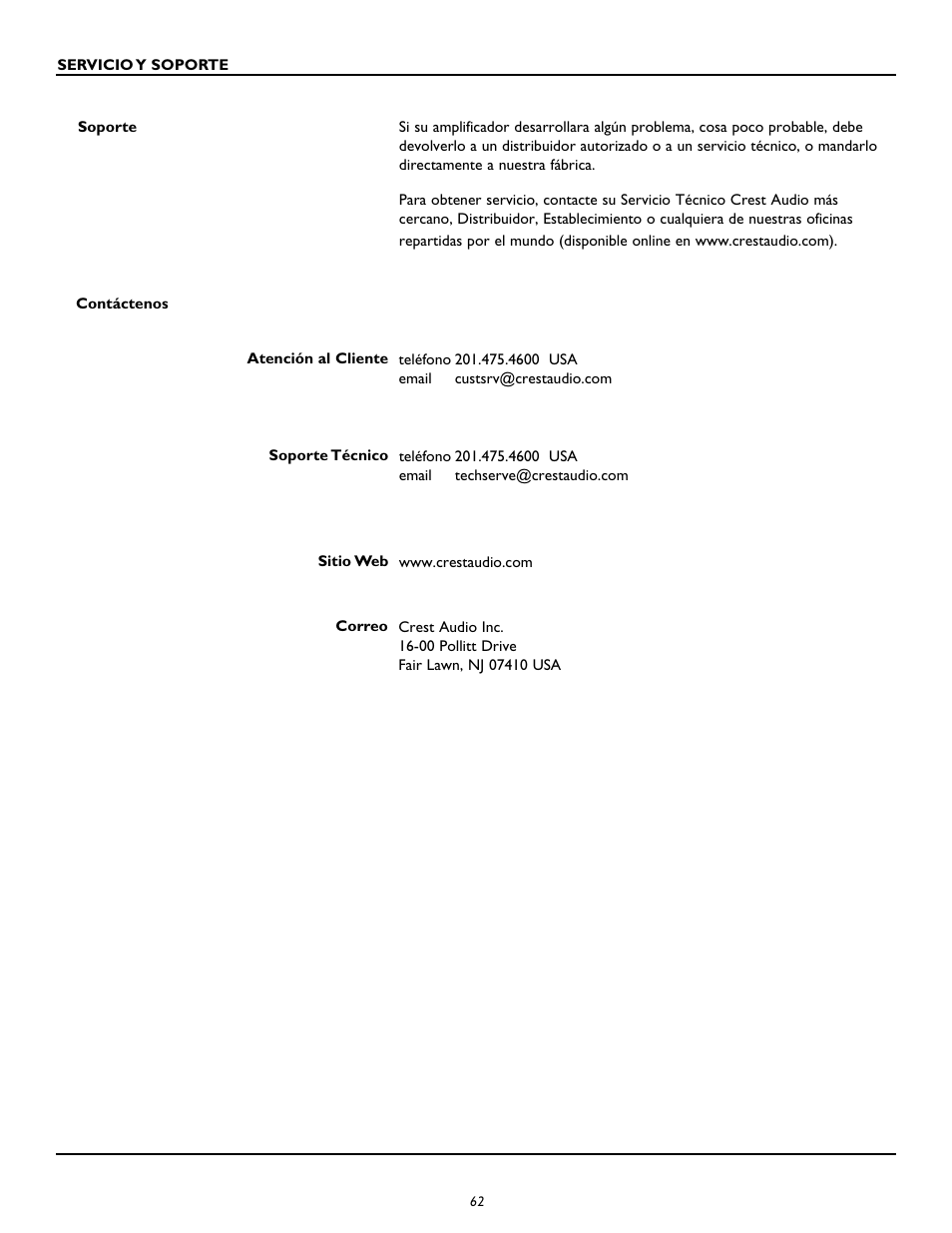 Peavey CM2204 User Manual | Page 62 / 64