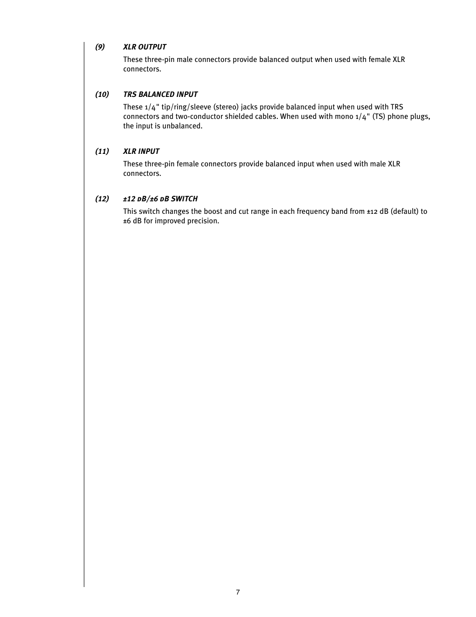 Peavey Q User Manual | Page 7 / 11