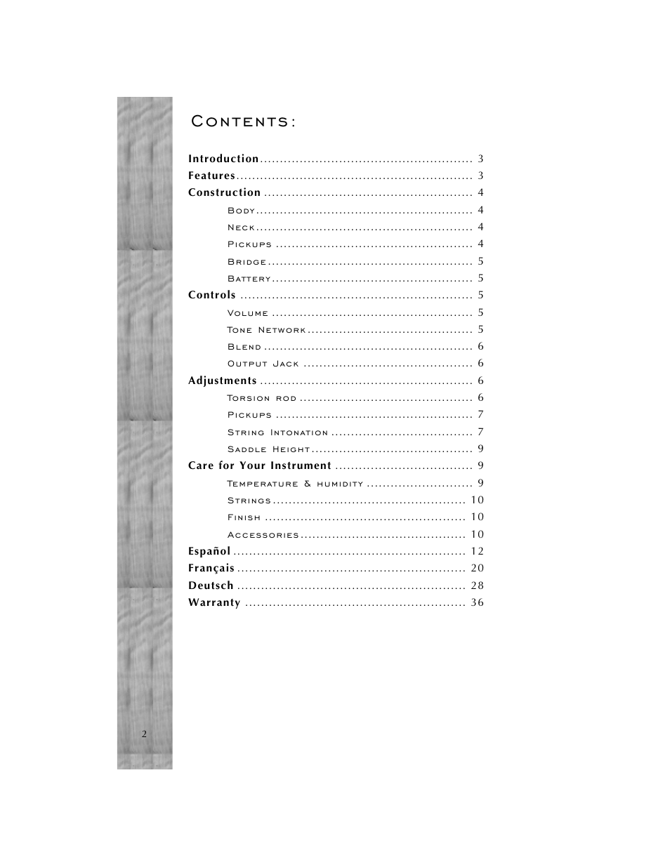 Peavey Cirrus User Manual | Page 2 / 40