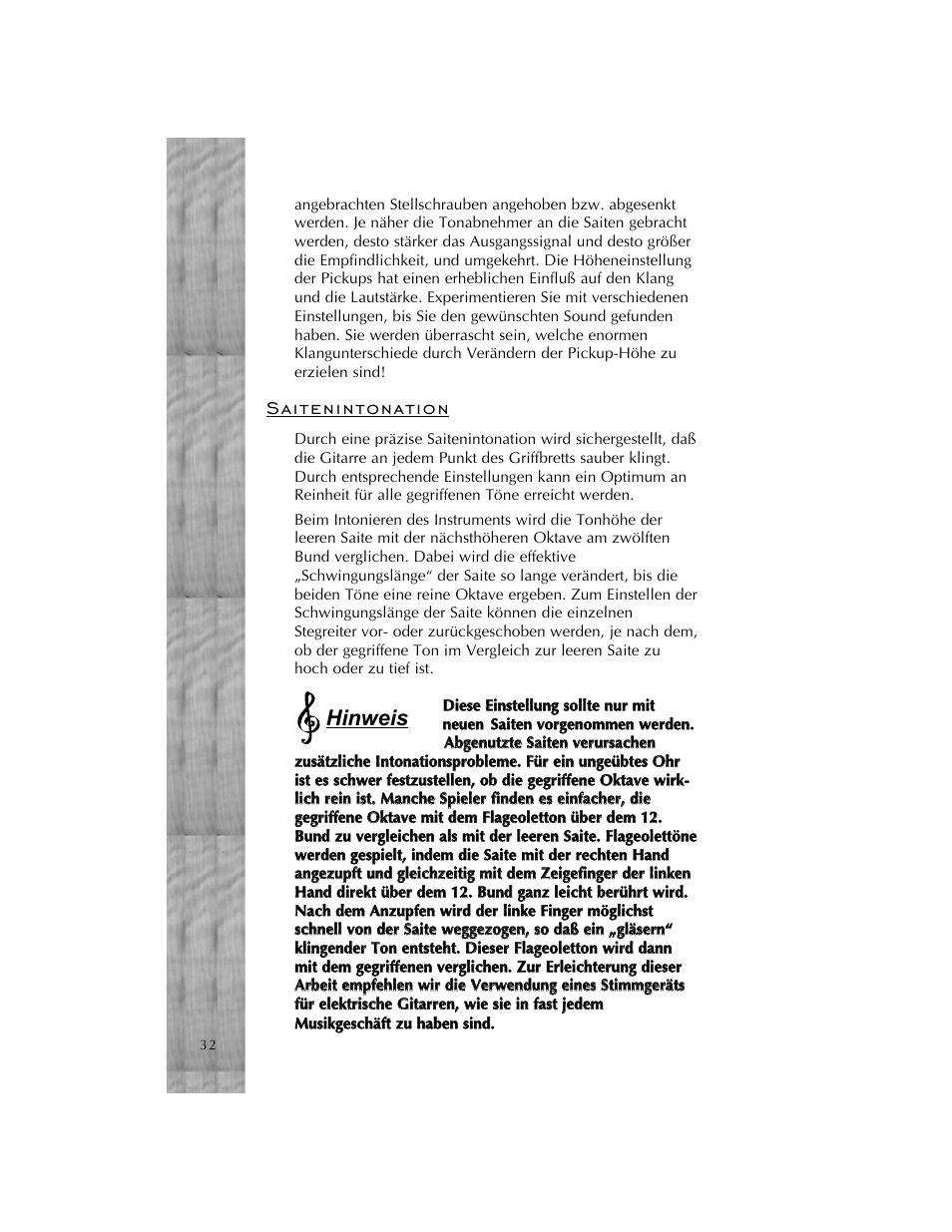Hinweis | Peavey Cirrus User Manual | Page 32 / 40