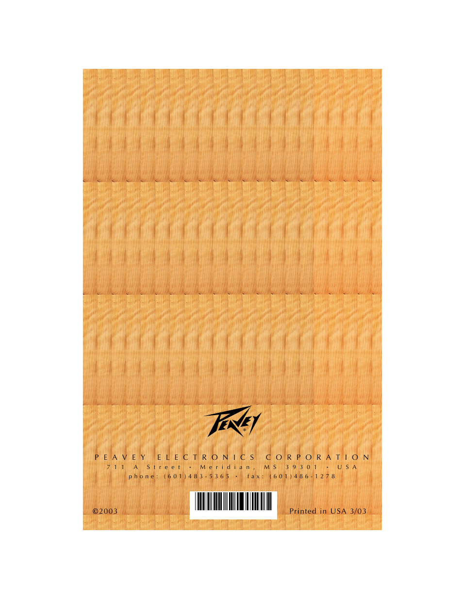 Peavey Cirrus User Manual | Page 40 / 40
