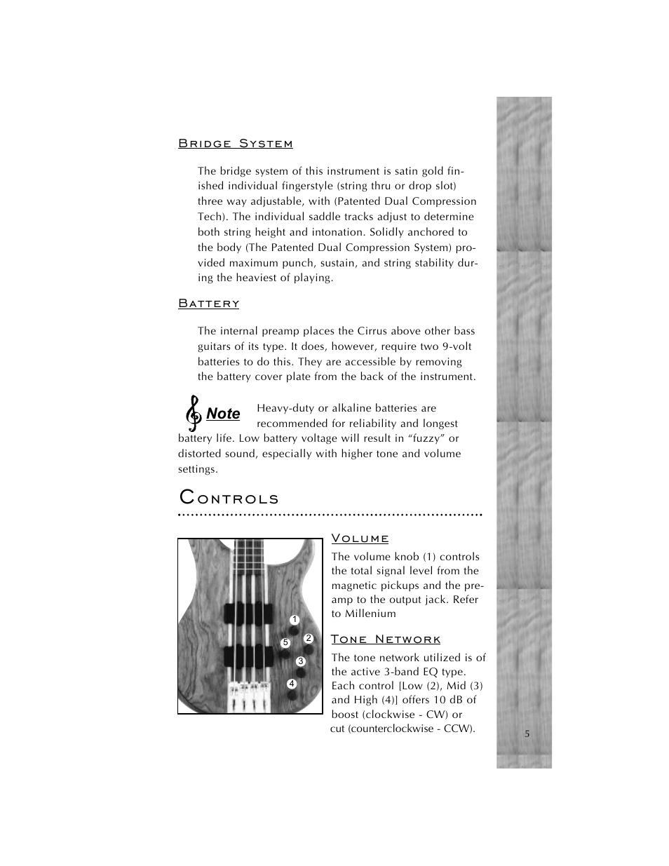 Peavey Cirrus User Manual | Page 5 / 40