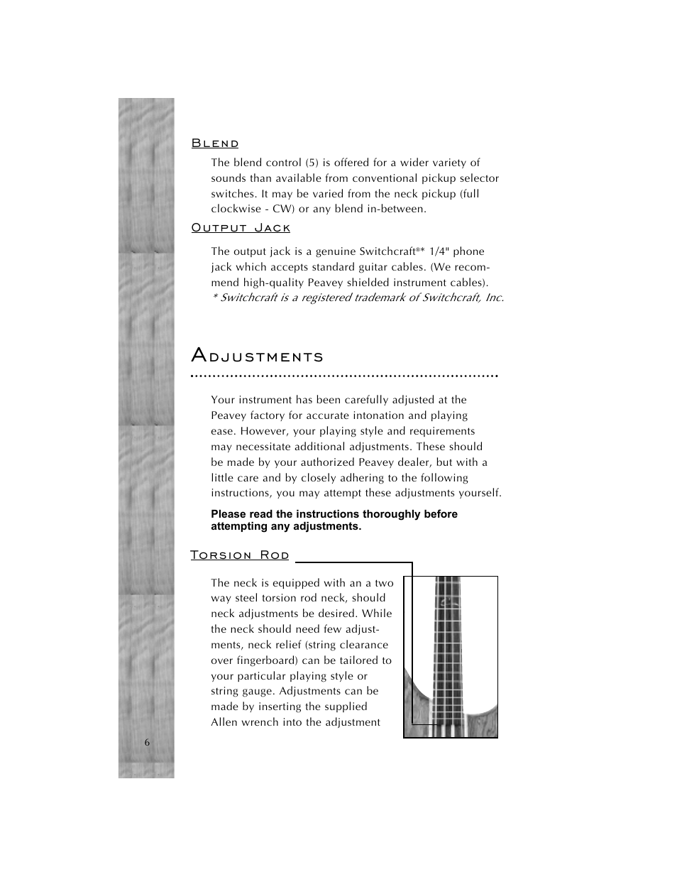 Peavey Cirrus User Manual | Page 6 / 40