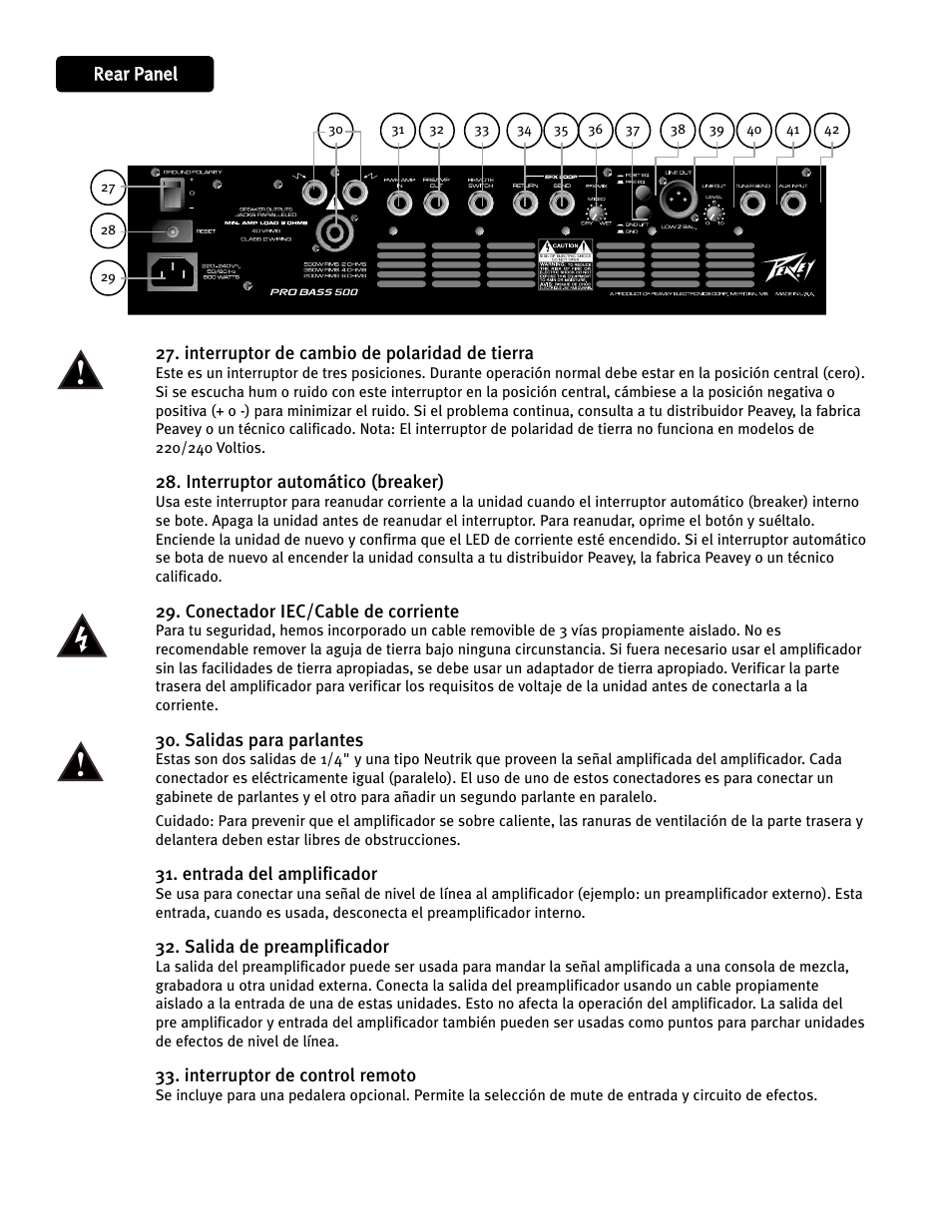 Peavey 500 User Manual | Page 16 / 32
