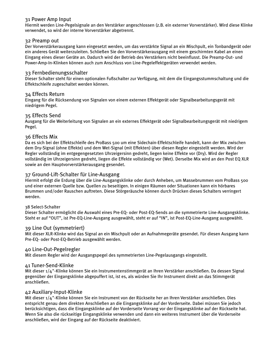 Peavey 500 User Manual | Page 29 / 32