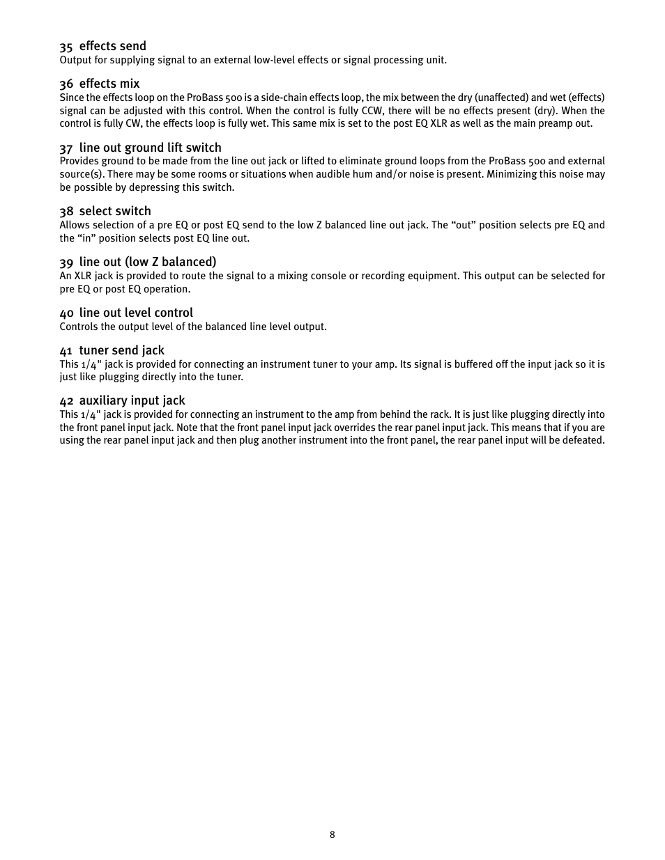 Peavey 500 User Manual | Page 8 / 32