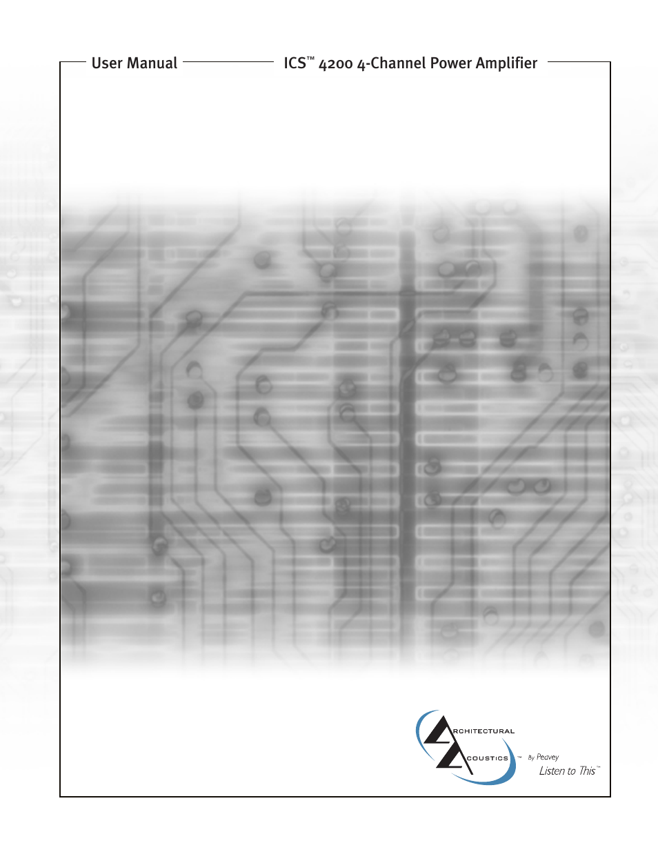 Peavey ICS 4200 User Manual | 56 pages