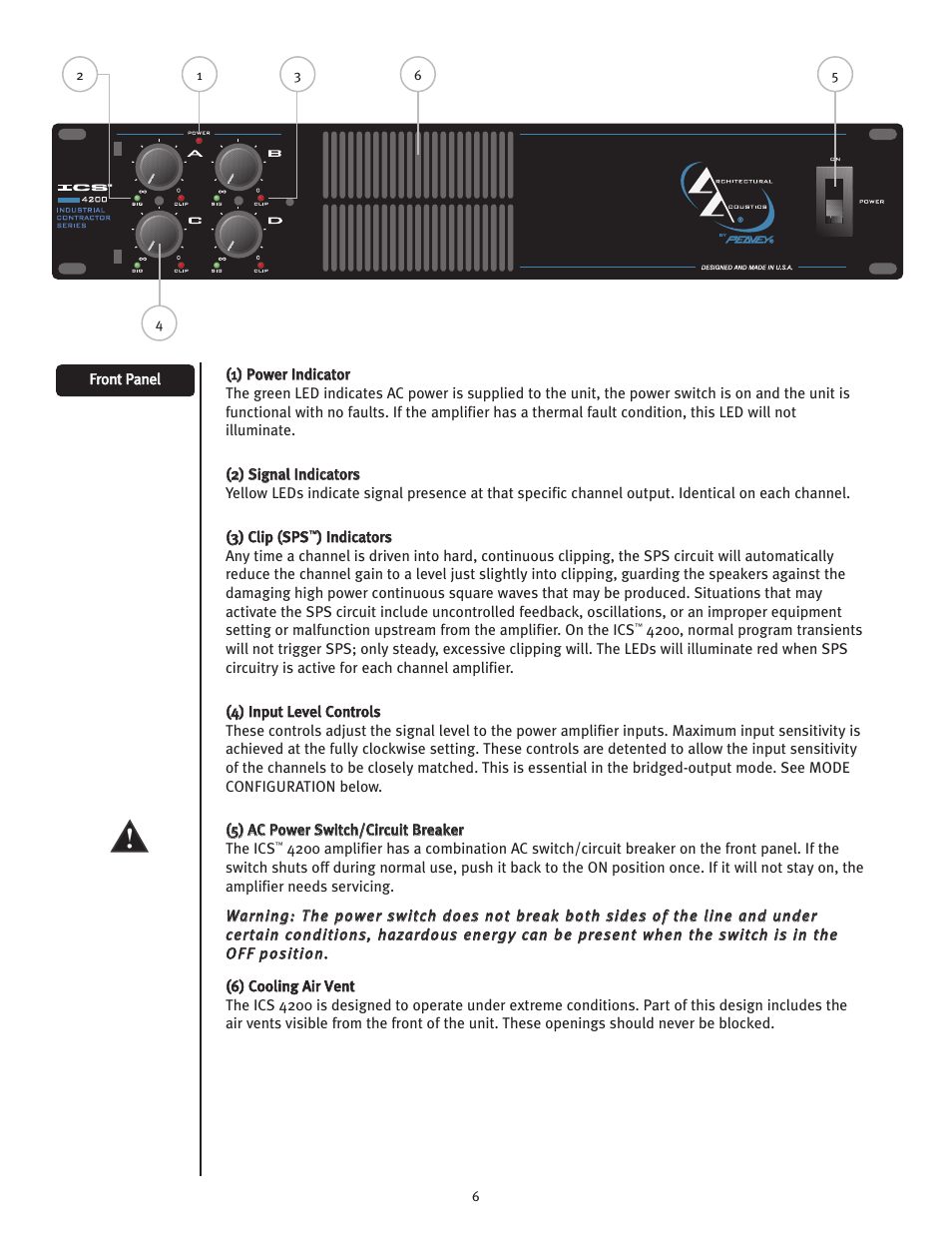 Peavey ICS 4200 User Manual | Page 6 / 56