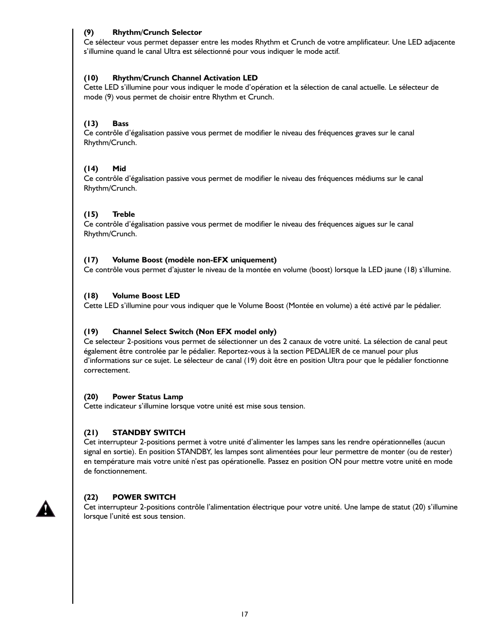 Peavey Triple 40/EFX User Manual | Page 17 / 44